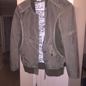 Green bomber jacket